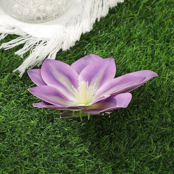 Hawaiian Flower Hair Clips 10 pcs Women Girls Tropical Accessories Vacation main image 9